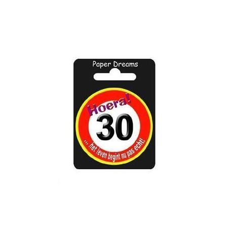 Button 30 jaar - Verkeersbord (55 mm)