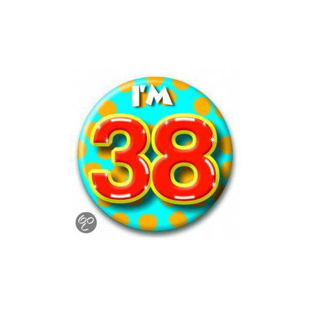 Button 38 jaar (55 mm)