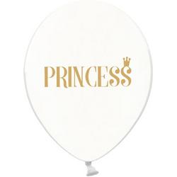 Ballonnen clear Princess goud 50 stuks