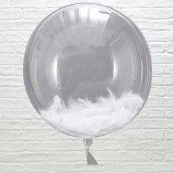 XL ballonnen gevuld met witte veren (3 stuks)