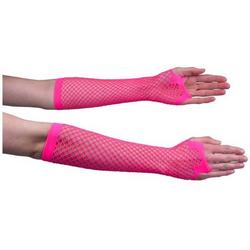 Partychimp - Handschoenen - Net - Fluor roze