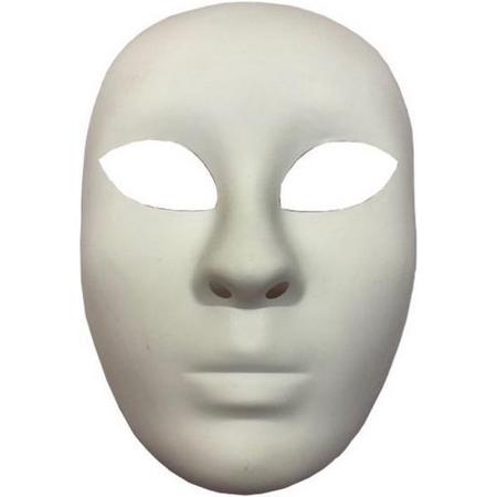 Partychimp Gezichtsmasker White Face Pvc One-size