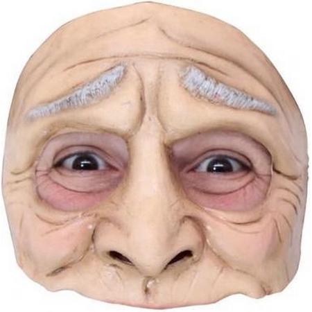 Partychimp Halfmasker Funny Oldman Pvc Beige One-size