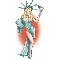 Partychimp Neptattoo Lady Liberty Polyester