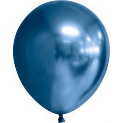 100 chrome kleine ballonnen blauw