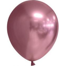 100 chrome kleine ballonnen roze