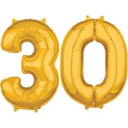 Gouden 30 cijfers ballonnen helium gevuld