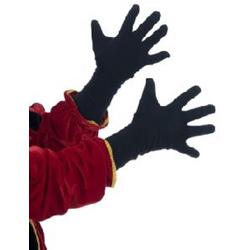 6x zwarte piet handschoen volwassene 55cm
