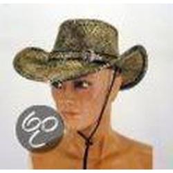 Western Cowboy hoed volwassene lederlook slangen print goud
