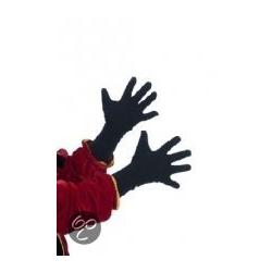 Zwarte piet handschoen 40 cm universele volwassenen maat