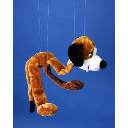 Marionette pop - Hond - Puppet dog - 60 cm. - Poppenspel - Toneelspel - Theater