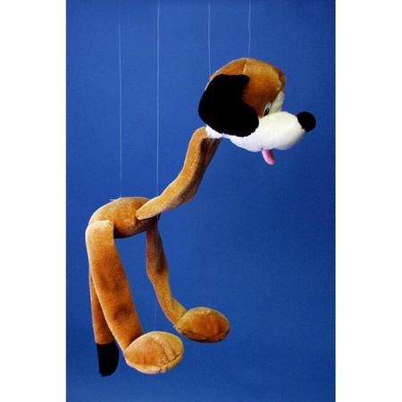 Marionette pop - Hond - Puppet dog - 70 cm.- Poppenspel - Toneelspel - Theater