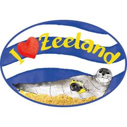 Autosticker - Zeeland - Zeehond - I love zeeland sticker - sticker - zeeuwse sticker