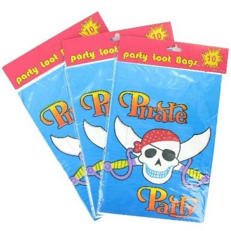 20 stuks verjaardagszakjes / traktatiezakjes Pirate party