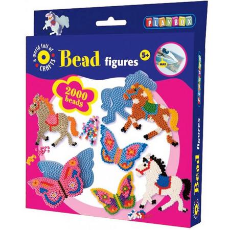 Playbox Set van 2000 strijkparels hond en kat