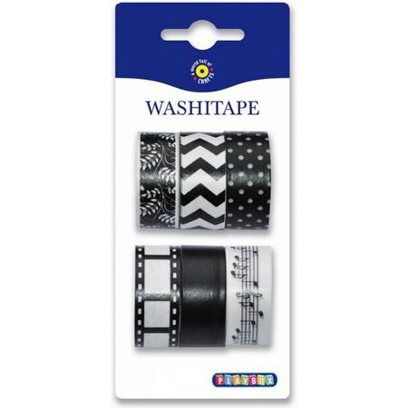 Washi Tape Zwart Wit kleuren