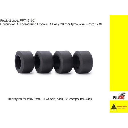 Policar - F1 Rear Tyres C1 Compound Slick Dwg 1310 4x (Plc-ppt1310c1)