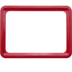 PrimeMatik - Frame voor borden en posters A4 306x215mm rood voor bewegwijzering