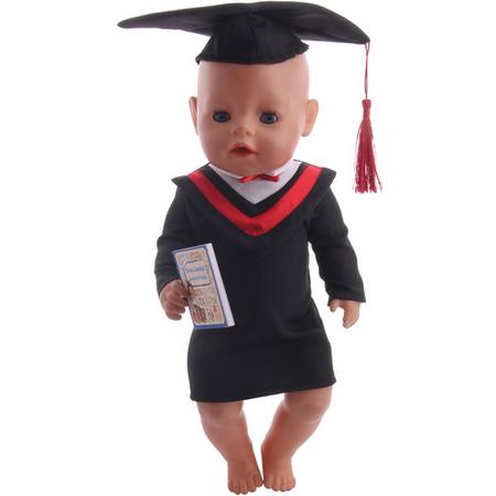 Poppenkleding, afgestudeerd, voor poppen zoals baby born, zwart