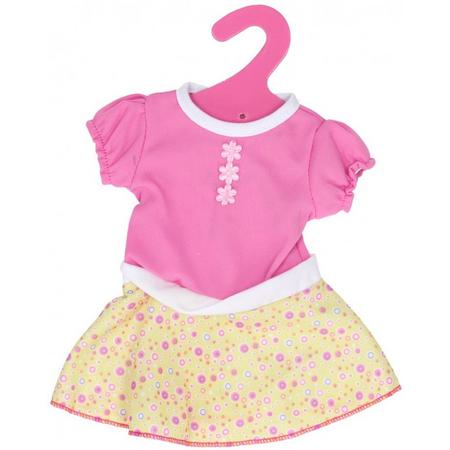 B-Merk Baby Born jurkje, roze/geel met stip