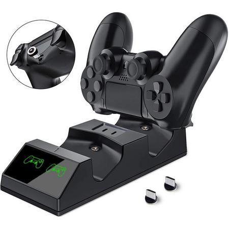 PS4 Duo Lader Dock Station - Playstation Dualshock Controller Oplaadstation - Draadloos met Magnetische Plug