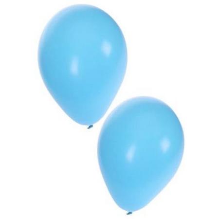Ballon 50 x licht blauw nr 10