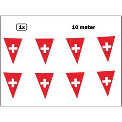 Vlaggenlijn Zwitserland 10 meter - Landen EK WK zwitser festival thema feest fun