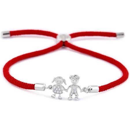 Armband - rode draad - mama armband - jongen / meisje