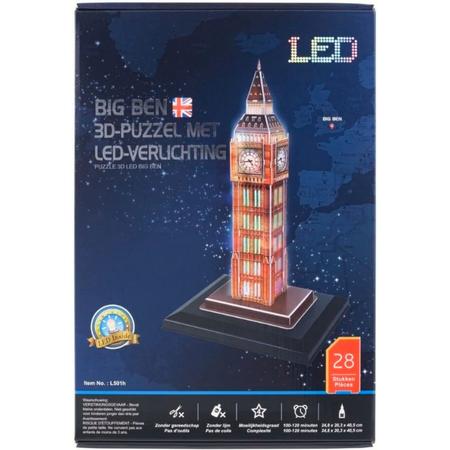 Big Ben 3D Puzzel met Ledverlichting