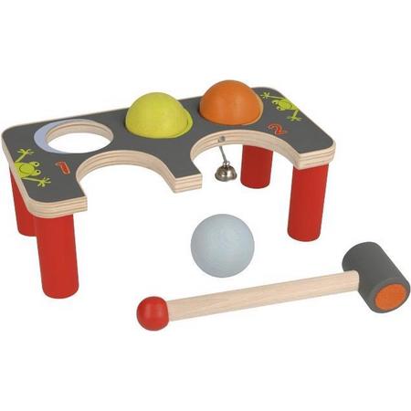 Selecta Spielzeug Hamerbank Klop-croquet Junior 22 X 11 Cm Hout 5-delig