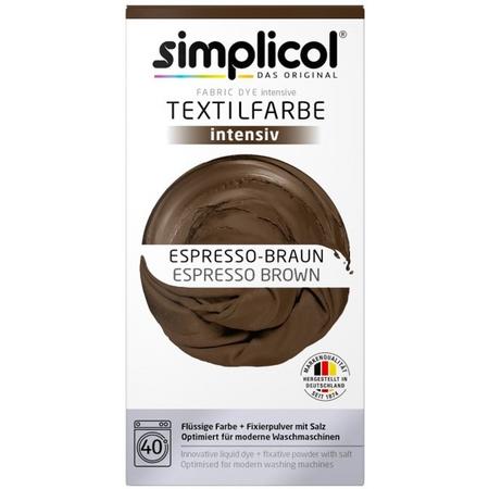Simplicol Textielverf Intens - Wasmachine Textielverf - Espressobruin - 2 stuks
