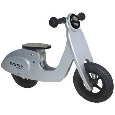 Simply Houten Loopfiets scooter - Zilver