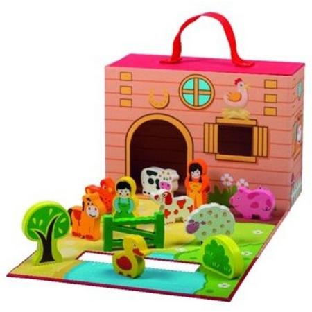 Speelkoffer Simply for Kids boerderij met dieren