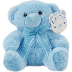 Soft Touch Knuffelbeer Little Prince 18 Cm Blauw