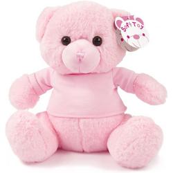 Soft Touch Knuffelbeer Met Shirt 25 Cm Roze