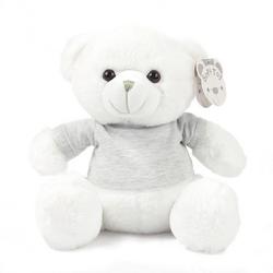 Soft Touch Knuffelbeer Met Shirt 25 Cm Wit