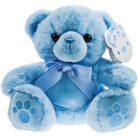 Soft Touch Teddybeer Jongens 15 Cm Pluche/polyester Lichtblauw