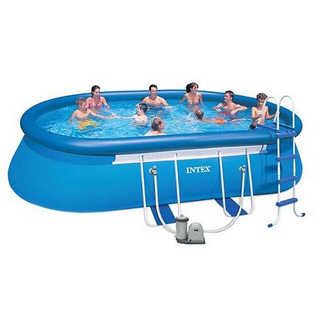 INTEX Complete zwembad-set Ovaal met frame