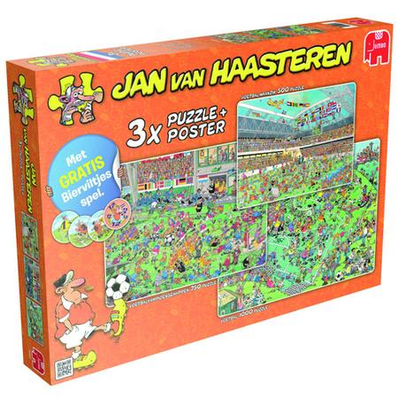 Jumbo Puzzel Jan Van Haasteren Voetbal 3-in-1 Met Gratis Spel