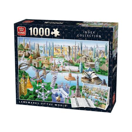 King 1000 Stuks Puzzel Index Landmarks World
