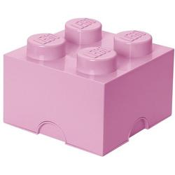 Opbergbox Lego: brick 4 licht roze (733316)