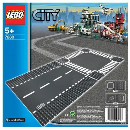 LEGO City Rechte wegenplaten en kruising 7280