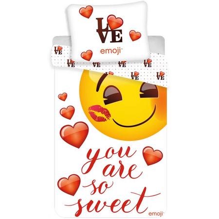 Emoji Dekbedovertrek You are so Sweet - 140x200cm / 70x90cm - Katoen