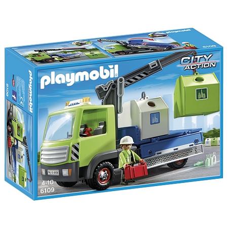 Playmobil City Action vrachtwagen met glascontainers - 6109