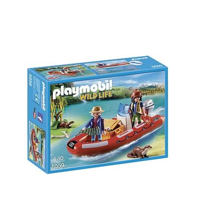 Playmobil Wild Life rubberboot met stropers - 5559