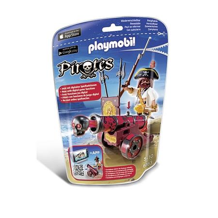 Playmobil pirates zeerover met rood kanon - 6163