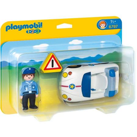 Playmobil 1.2.3. Politiewagen met Agent 6797