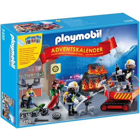 Playmobil Adventskalender Brandweer met kaartspel 5495