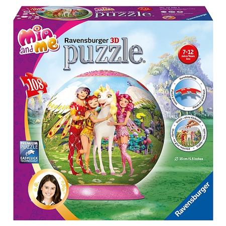 Ravensburger - 3d puzzleball 108 stukjes, mia and me