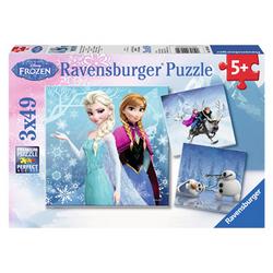   Disney Frozen puzzel Avontuur in winterland - 3 x 49 stukjes